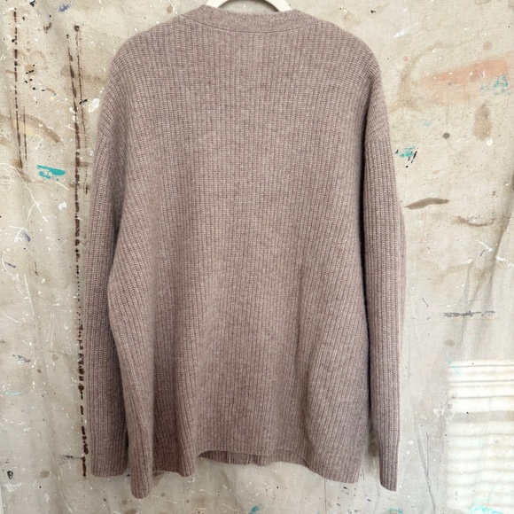 Joie V-Neck 100% Cashmere Ribbed Knit Button Front Cardigan Sweater - Picture 3 of 3